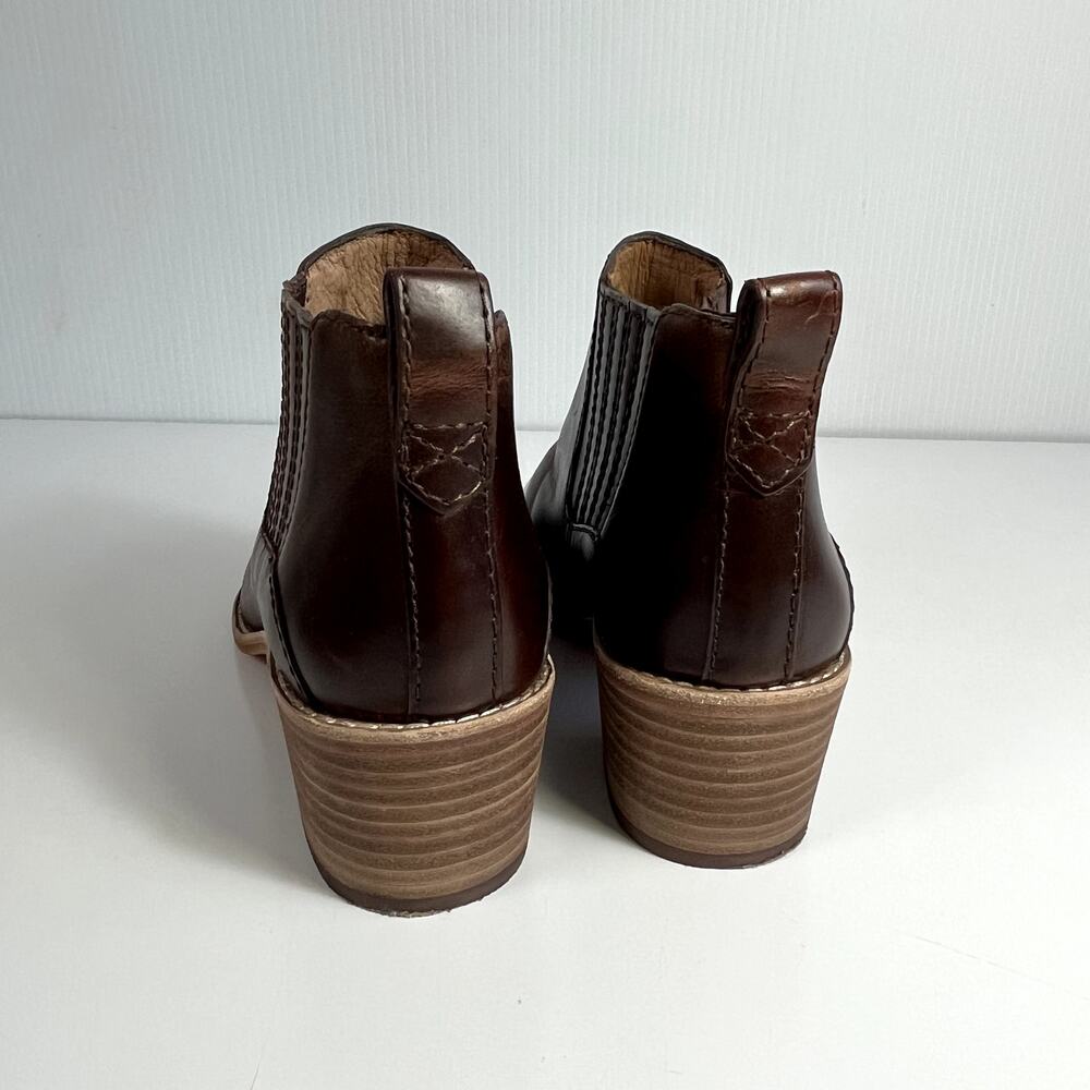Madewell Chelsea Bonham Boots Size 6 Brown Pull On Pointed Toe Leather Booties - Picture 3 of 9